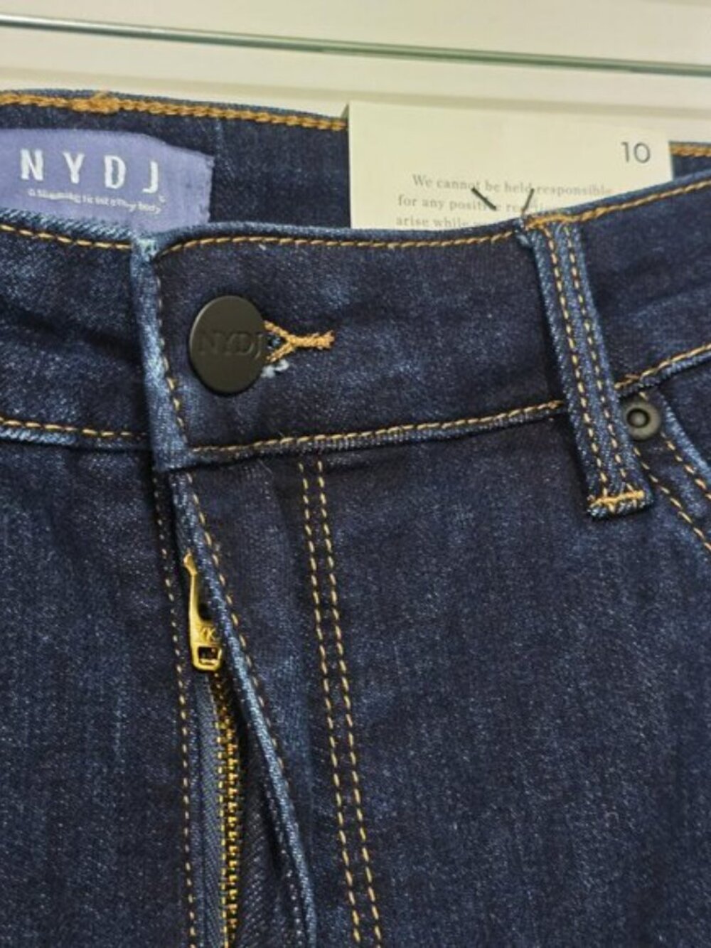 NYDJ Mid Rise Skinny Jeans Dark Wash Size 10 NWT - Picture 7 of 9